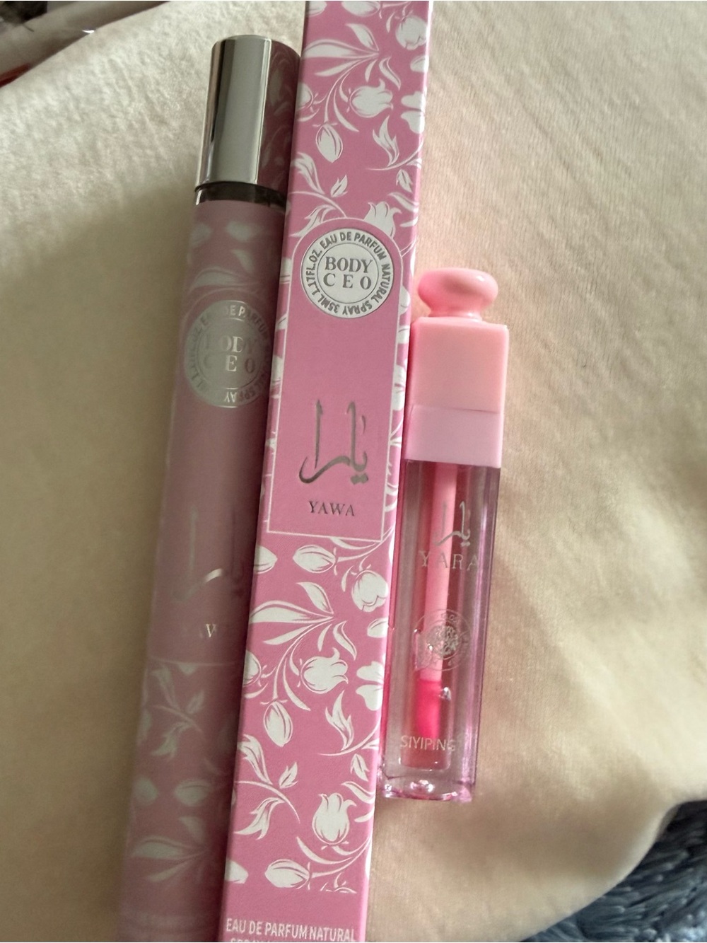 Yara lip gloss and body EDP